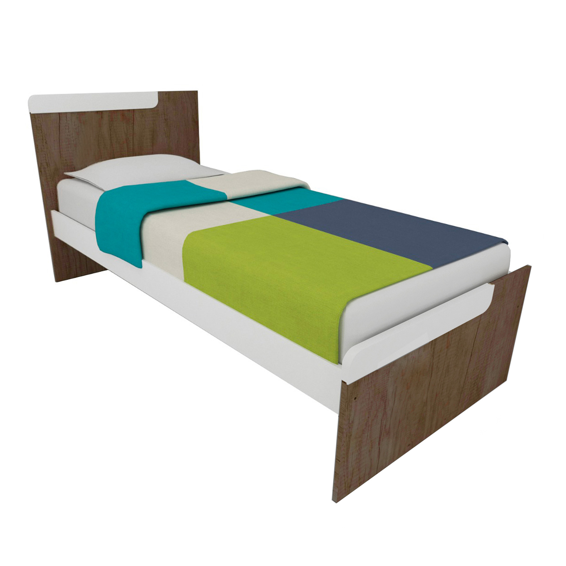 Cama 1 Plaza para colchón de 80 cm - 1701 - Scotch Blanco