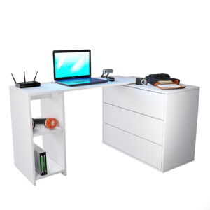 Mesa Escritorio o Rack TV Giratorio - 5012 - Blanco