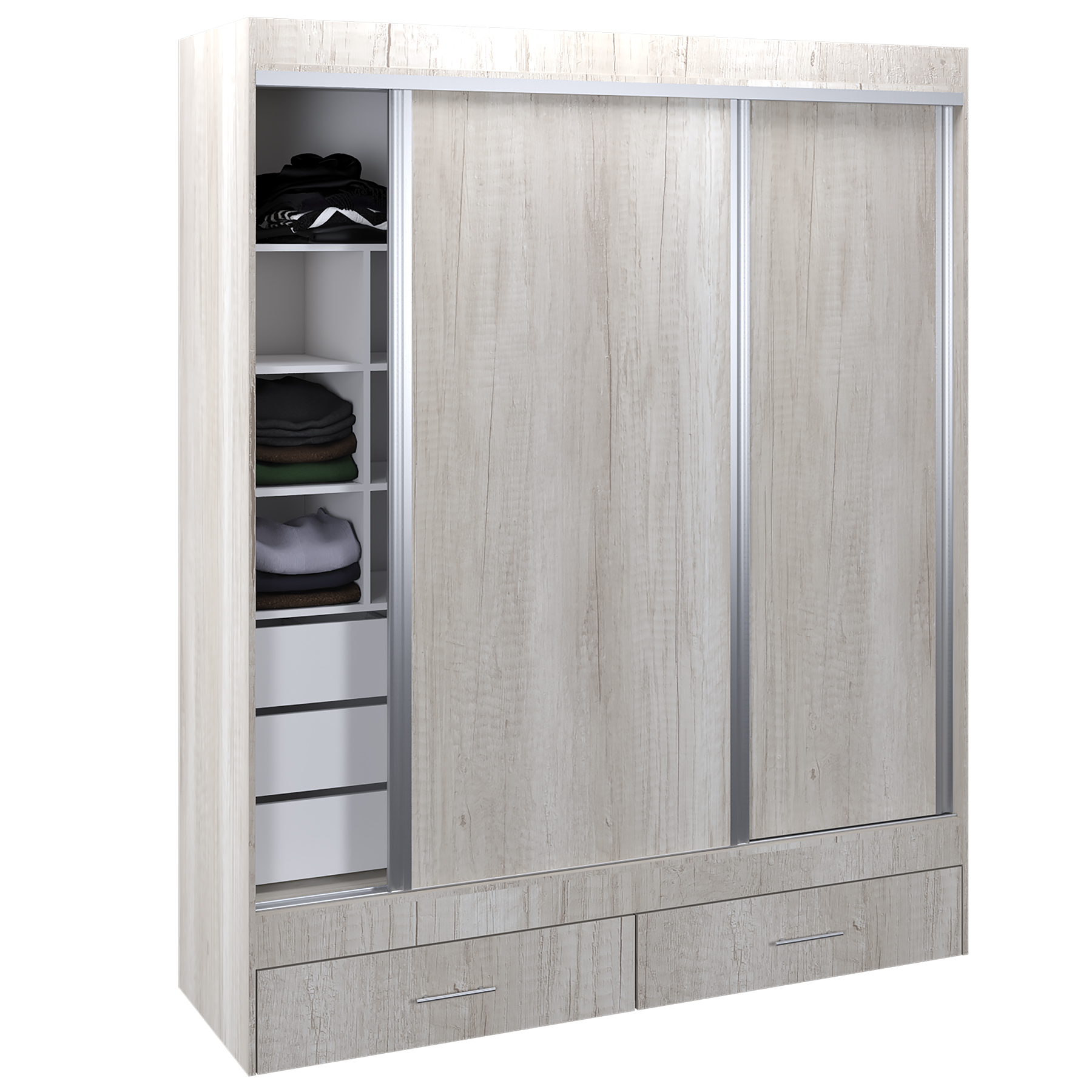 Vestidor 2 Puertas 180 x 220 cm 2 Puertas De Melamina  - 502 - Helsinki