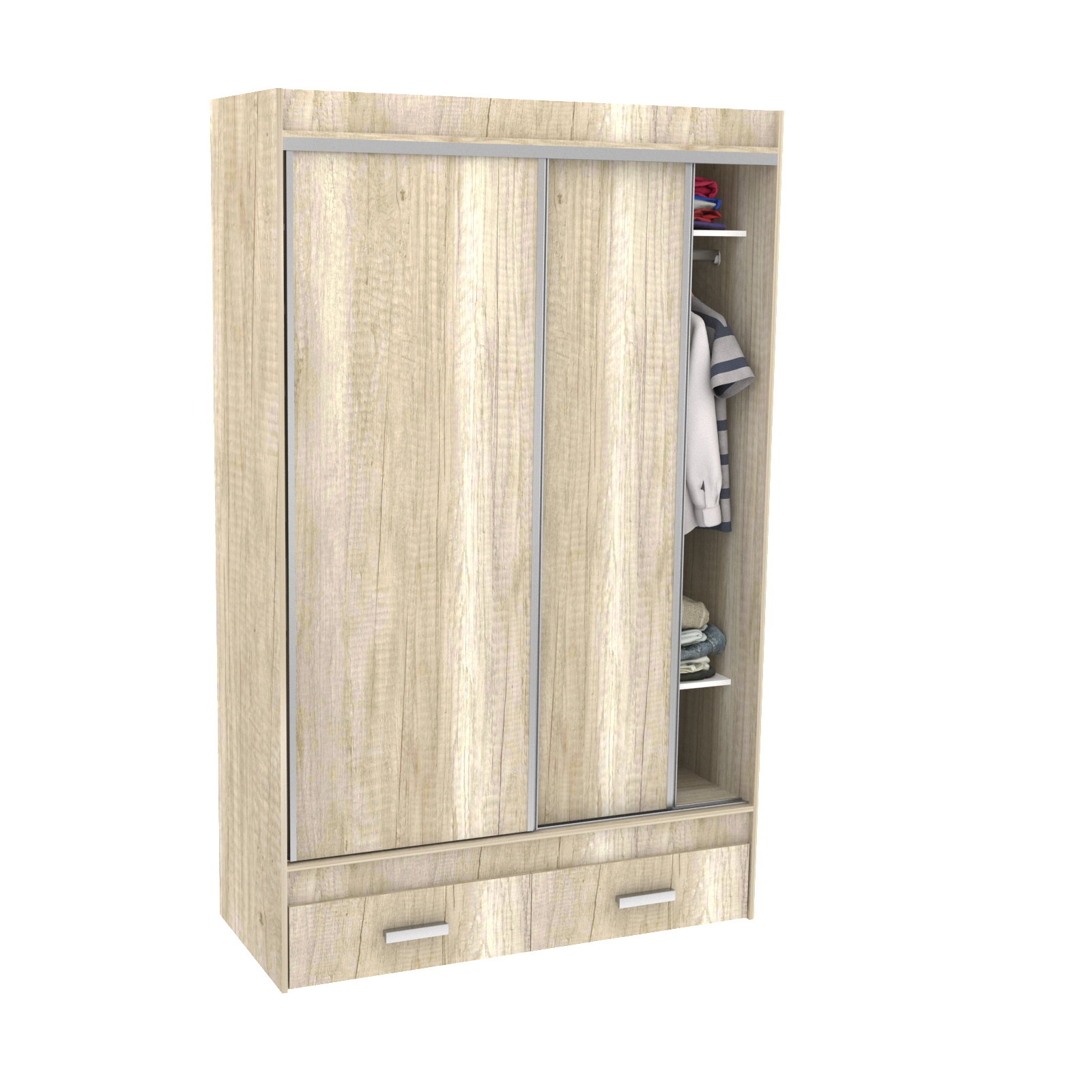 Vestidor 2 Puertas 140 x 220 cm con  2 Puertas De Melamina -522 - Helsinki