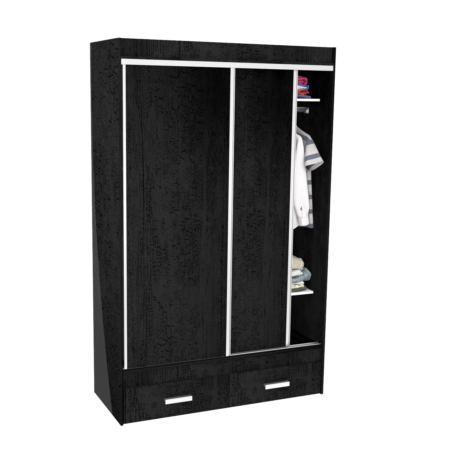 Vestidor 2 Puertas 140 x 220 cm con  2 Puertas De Melamina -522 - Sauco