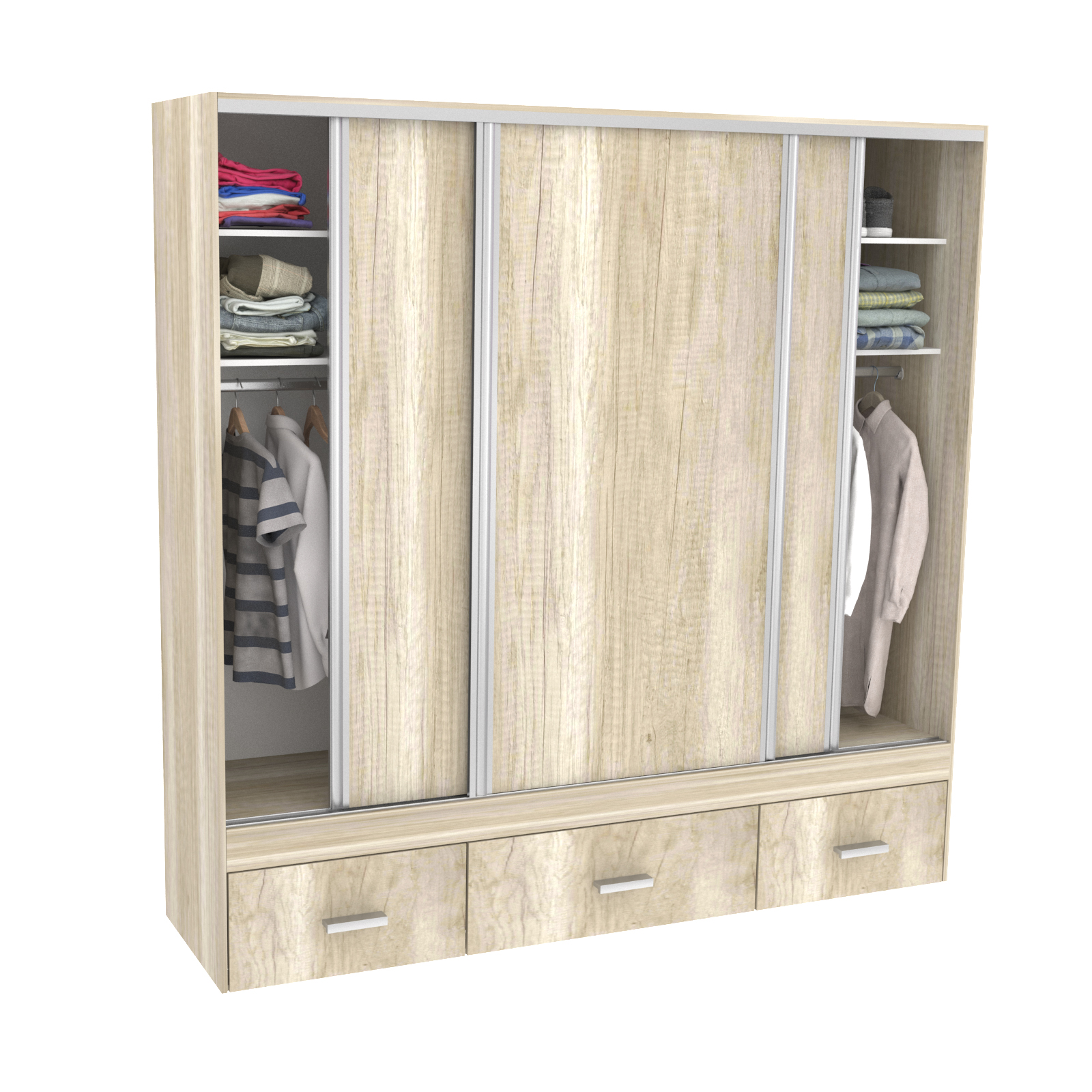 Vestidor 3 puertas 220 x 220 cm - 531- - Helsinki