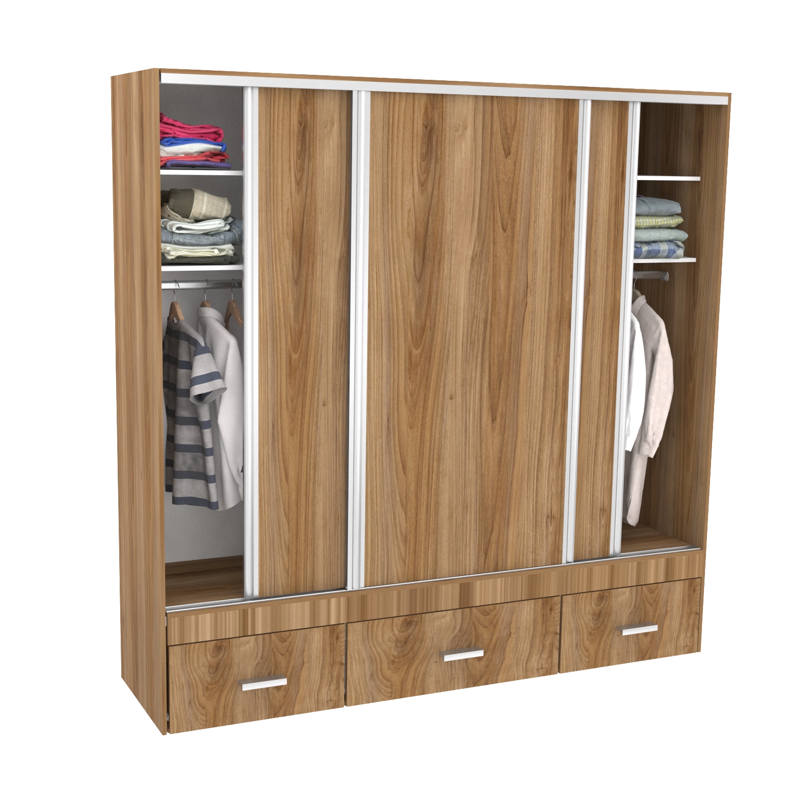 Vestidor 3 puertas 220 x 220 cm - 531- - Scotch