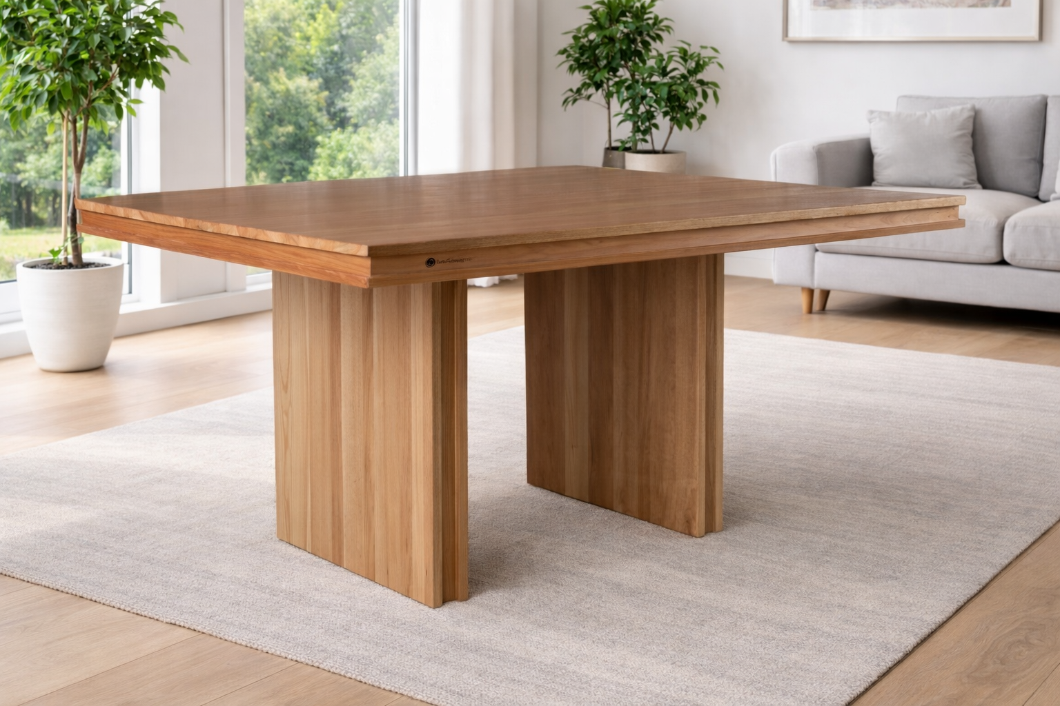 MESA CUADRADA 1,40 CAMPA EUCALIPTO