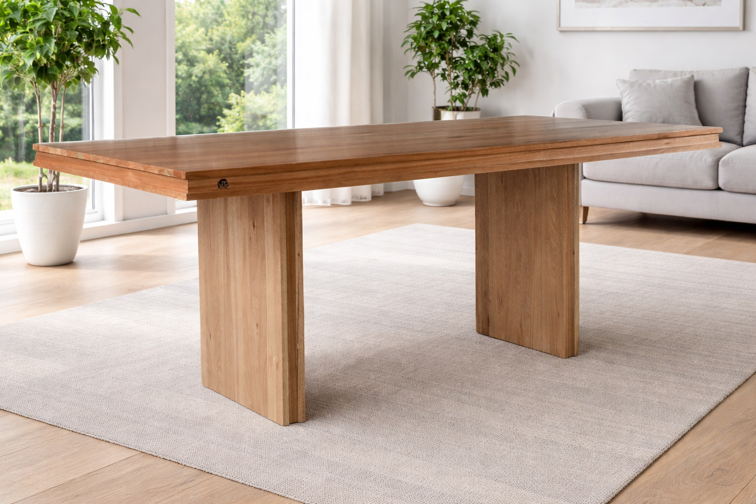 MESA MADERA 2,00 CAMPA EUCALIPTO