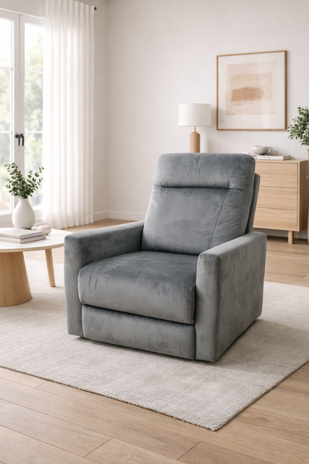 POLTRONA ELECTRICA CON USB VIVALDI,gris