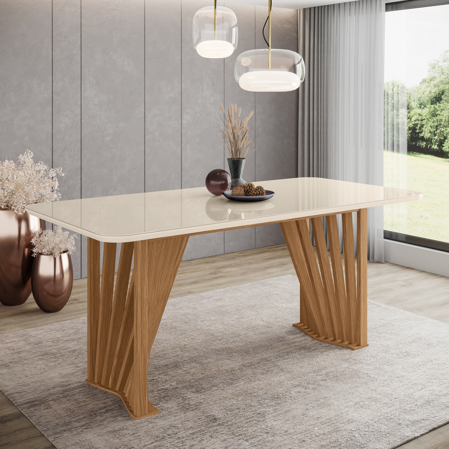 MESA MADERA 2,00 NATURE VARILLADA
