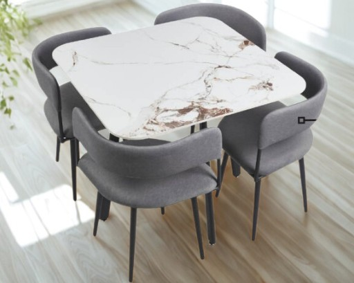 MESA CUADRADA 90 X 90 MODENA CON 4 SILLAS