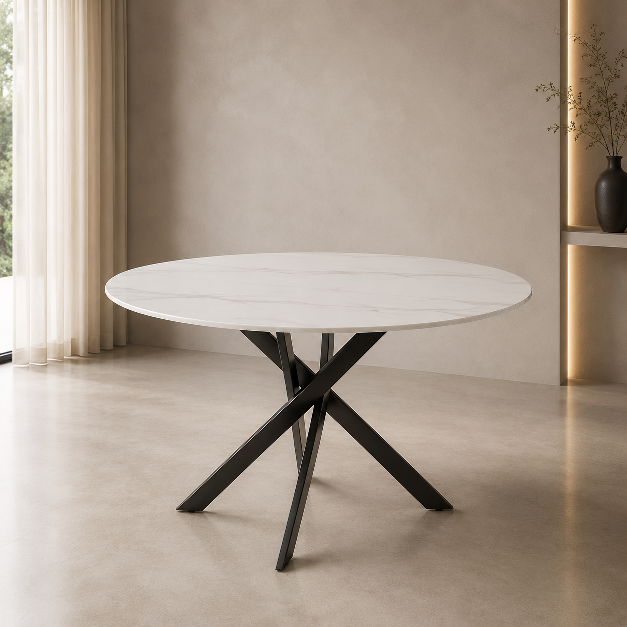MESA REDONDA 1,20 INFINITY TAPA MARBLE
