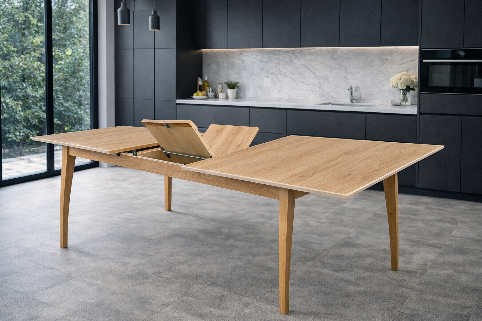 MESA EXTENSIBLE 1,60 A 2,00 PAMPEANA TAPA HELSINKY