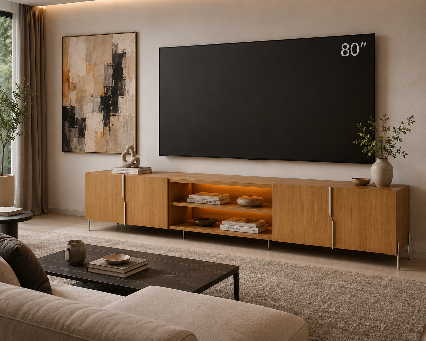 RACK 2,40 JURERE 80" CON LUZ LED